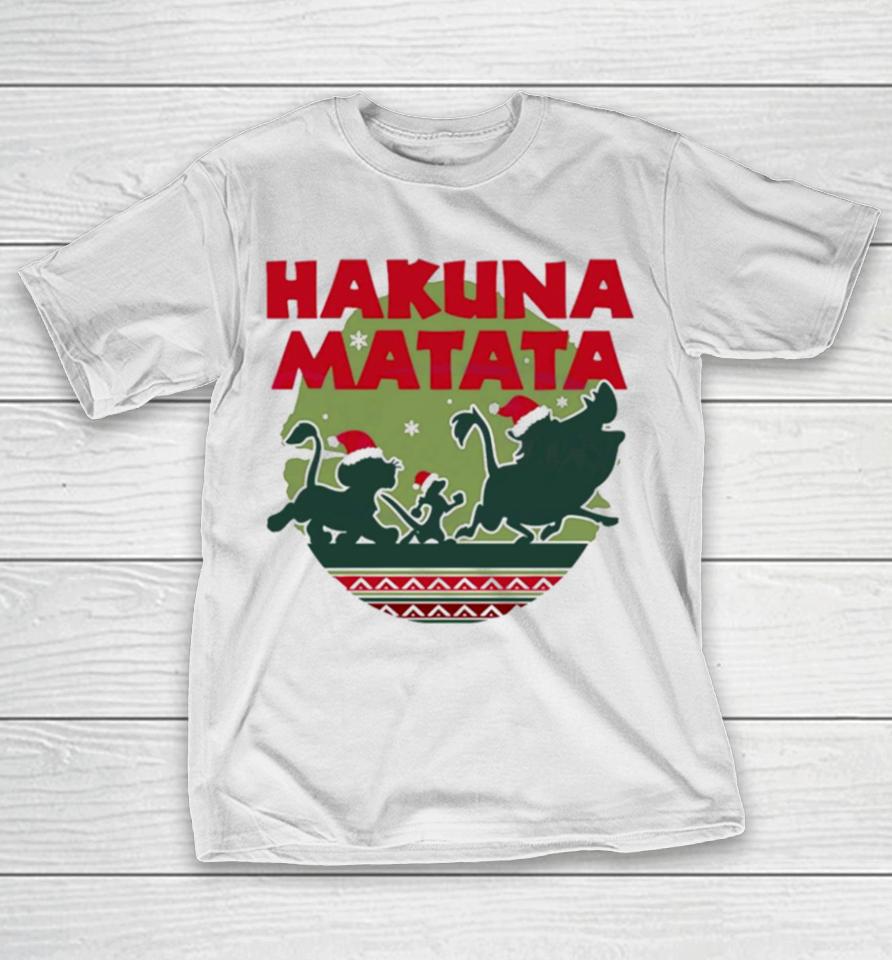 Hakuna Matata Simba Timon Pumbaa Christmas T-Shirt