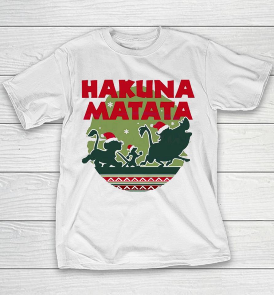 Hakuna Matata Simba Timon Pumbaa Christmas Youth T-Shirt