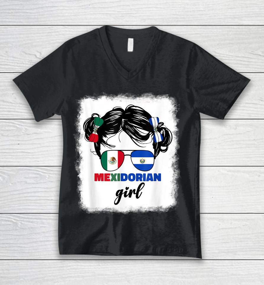 Half Mexican And Salvadorian Mexico El Salvador Girl Unisex V-Neck T-Shirt
