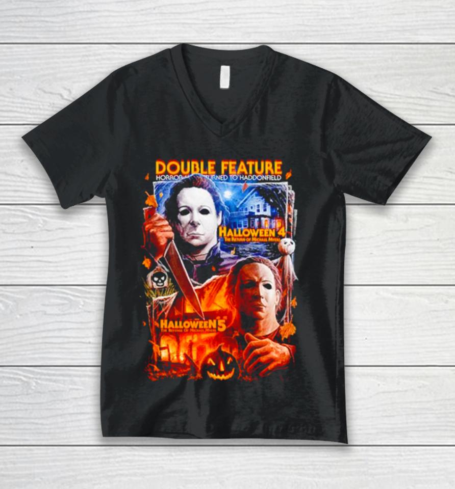 Halloween 4 And 5 Double Feature The Return Of Michael Myers Unisex V-Neck T-Shirt