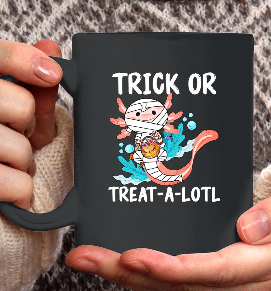 Halloween Axolotl Mummy Trick Or Treat A Lotl Coffee Mug