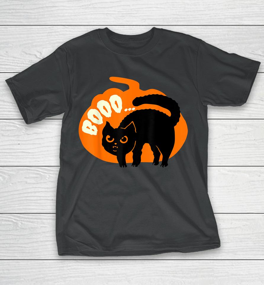 Halloween Boo Cute Cat T-Shirt