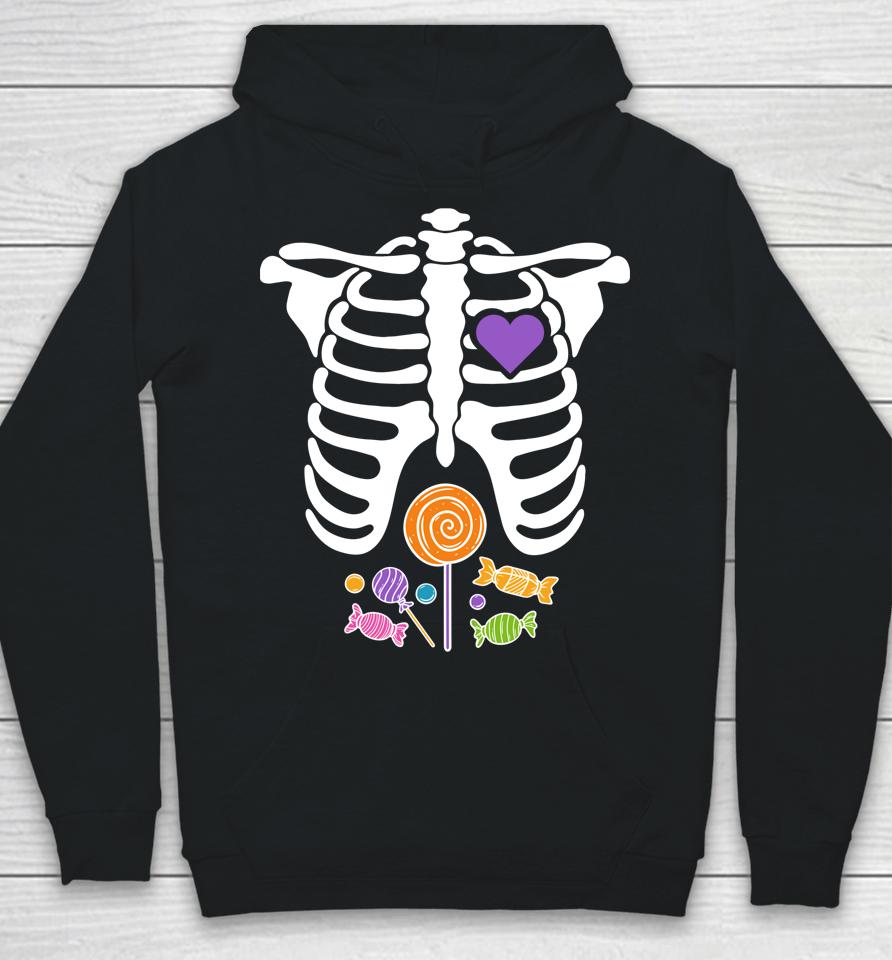 Halloween Candy Xray Skeleton Hoodie