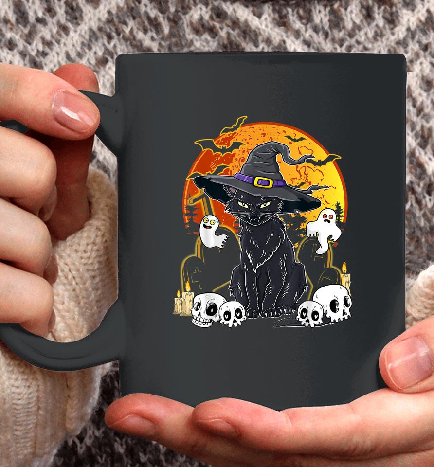 Halloween Cats With Witch Hat Costume Hat Tee Hocus Pocus Coffee Mug