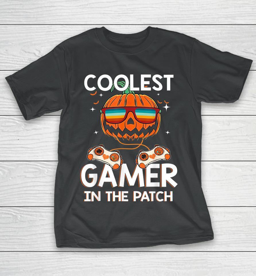 Halloween Coolest Gamer In The Patch Pumpkin T-Shirt
