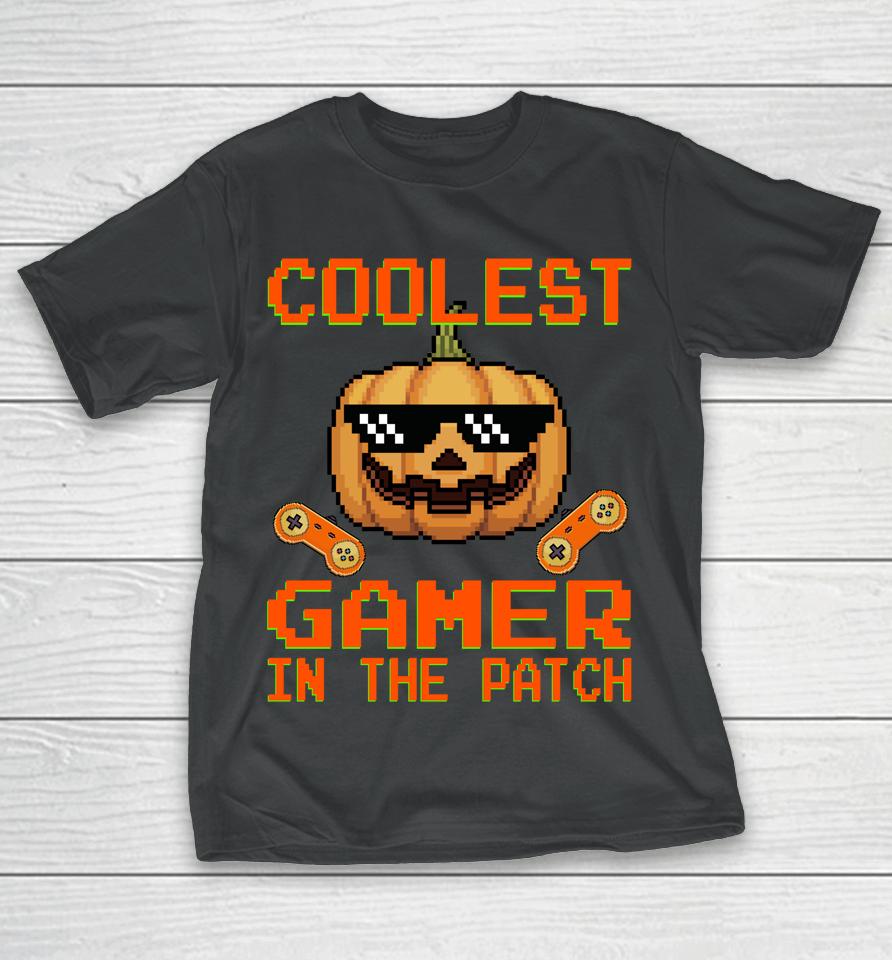 Halloween Coolest Gamer In The Patch Pumpkin T-Shirt