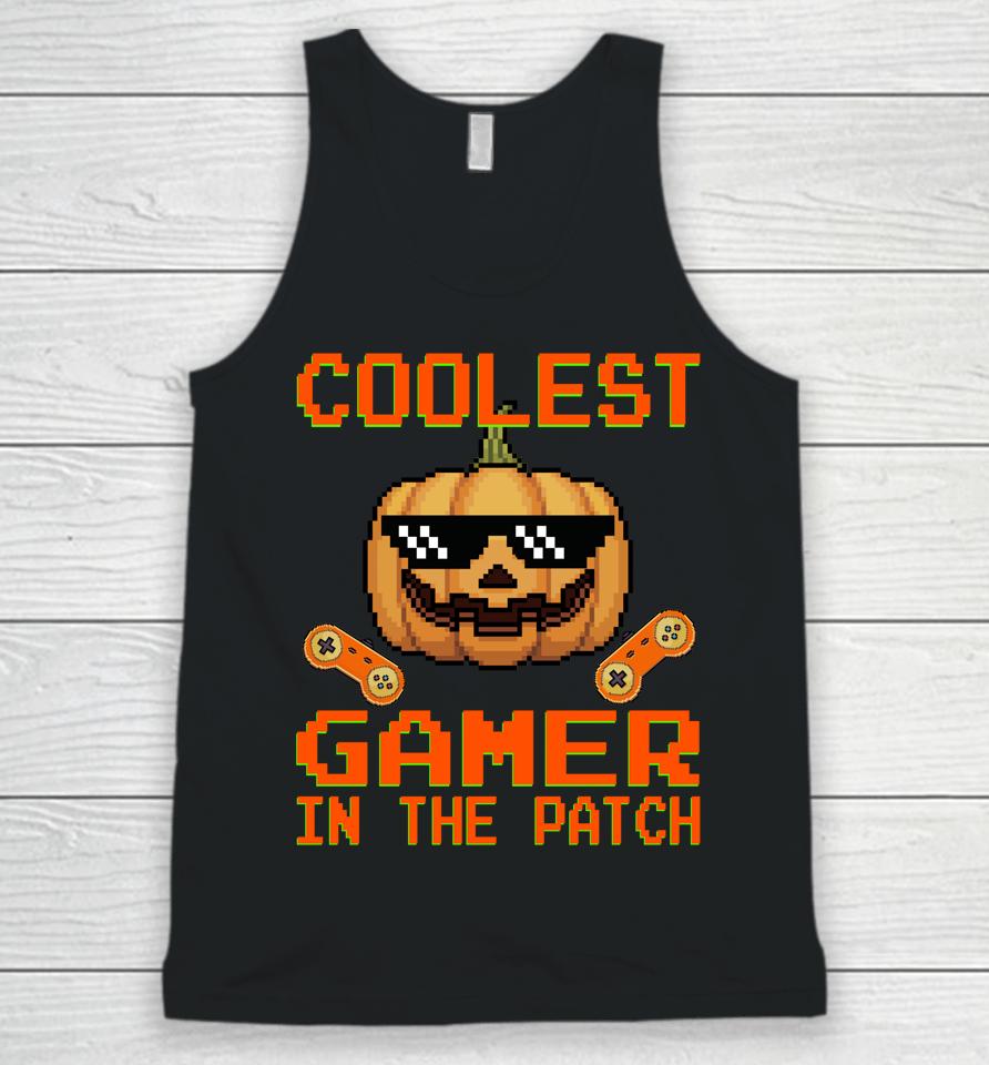 Halloween Coolest Gamer In The Patch Pumpkin Unisex Tank Top