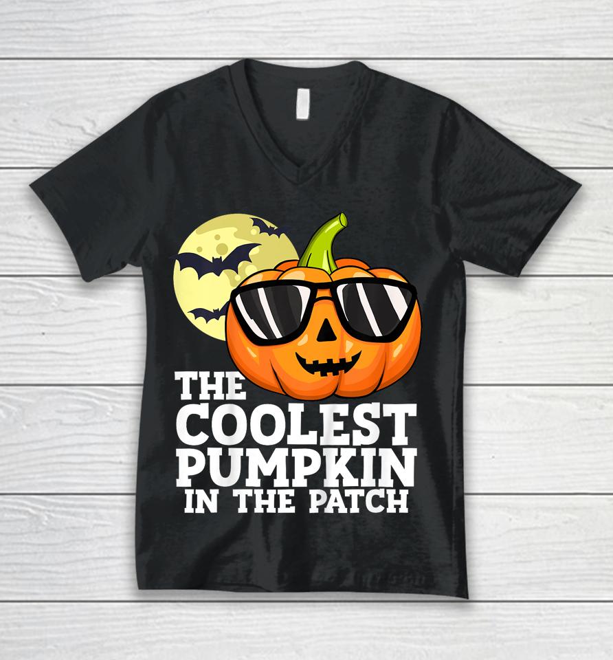 Halloween Coolest Pumpkin In The Patch Unisex V-Neck T-Shirt