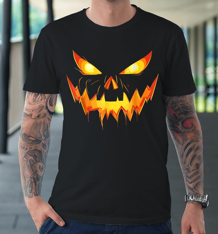 Halloween Costume Funny Jack O Lantern Face Pumpkin Scary Premium T-Shirt