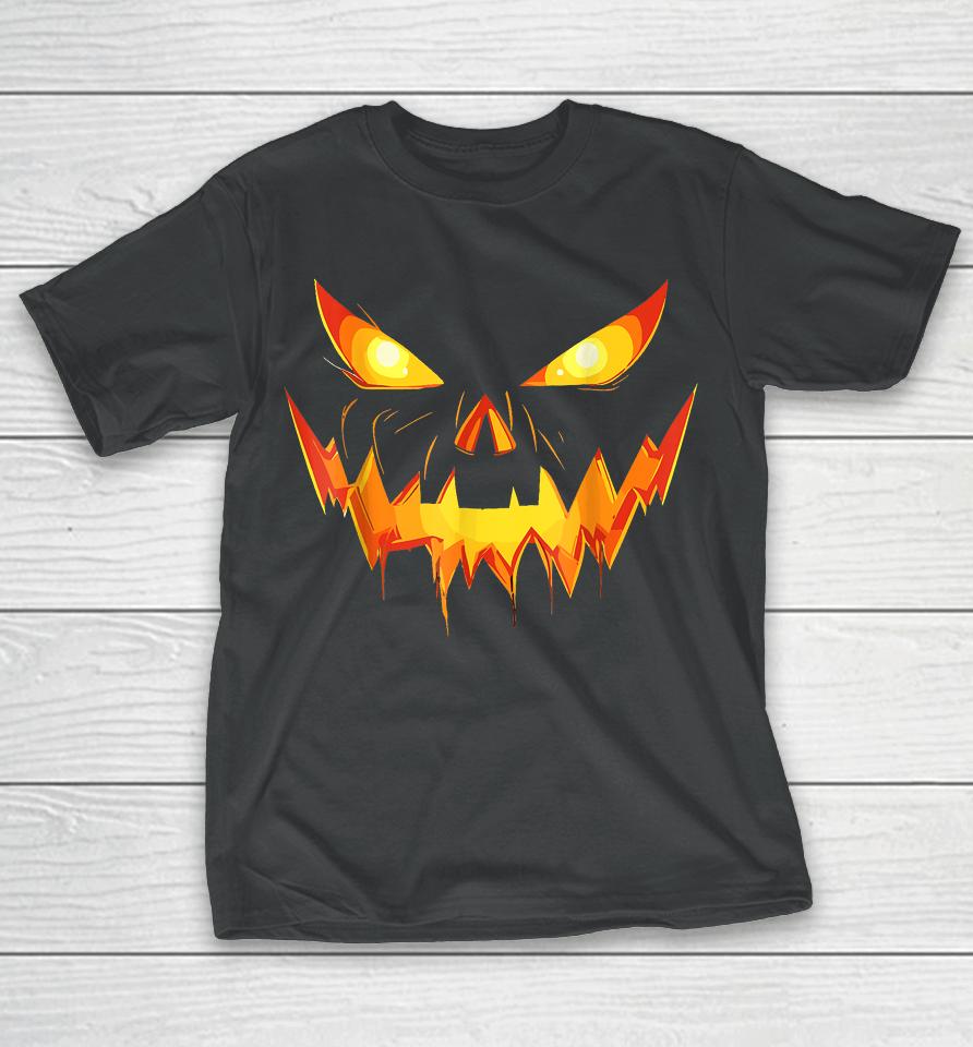 Halloween Costume Funny Jack O Lantern Face Pumpkin Scary T-Shirt