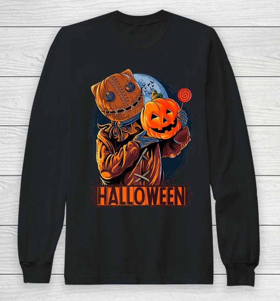 Halloween Cute And Funny Pumpkin Long Sleeve T-Shirt