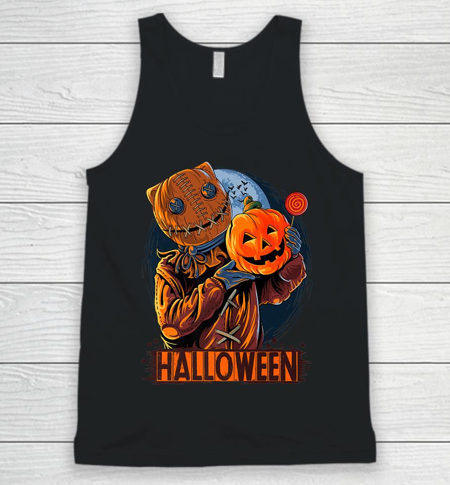 Halloween Cute And Funny Pumpkin Unisex Tank Top