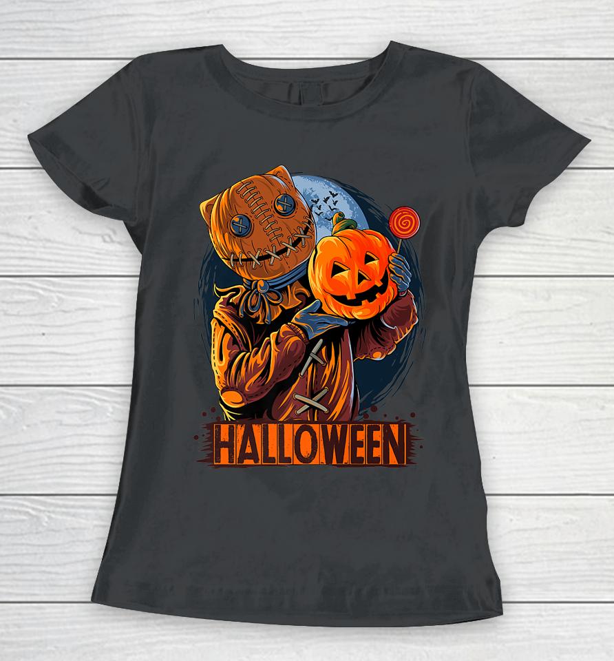 Halloween Cute And Funny Pumpkin Women T-Shirt