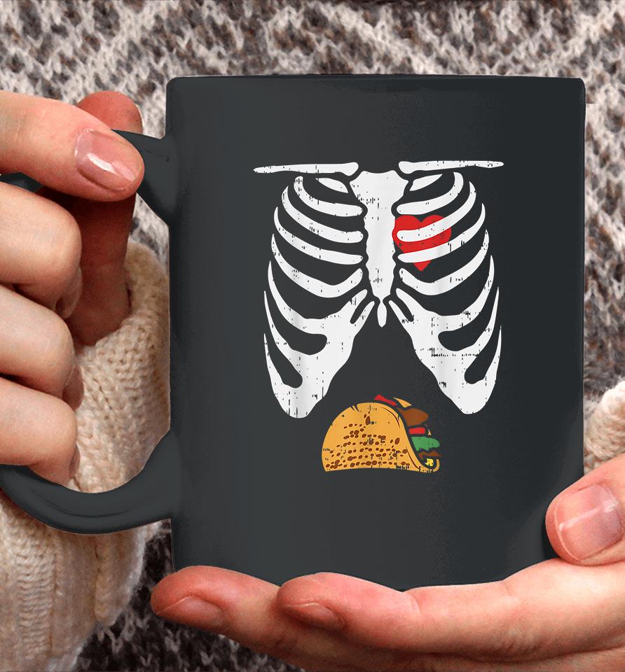 Halloween Dad Skeleton Taco Belly Funny Pregnancy Coffee Mug