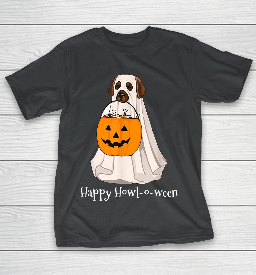 Halloween Dog With A Pumpkin Costume T-Shirt