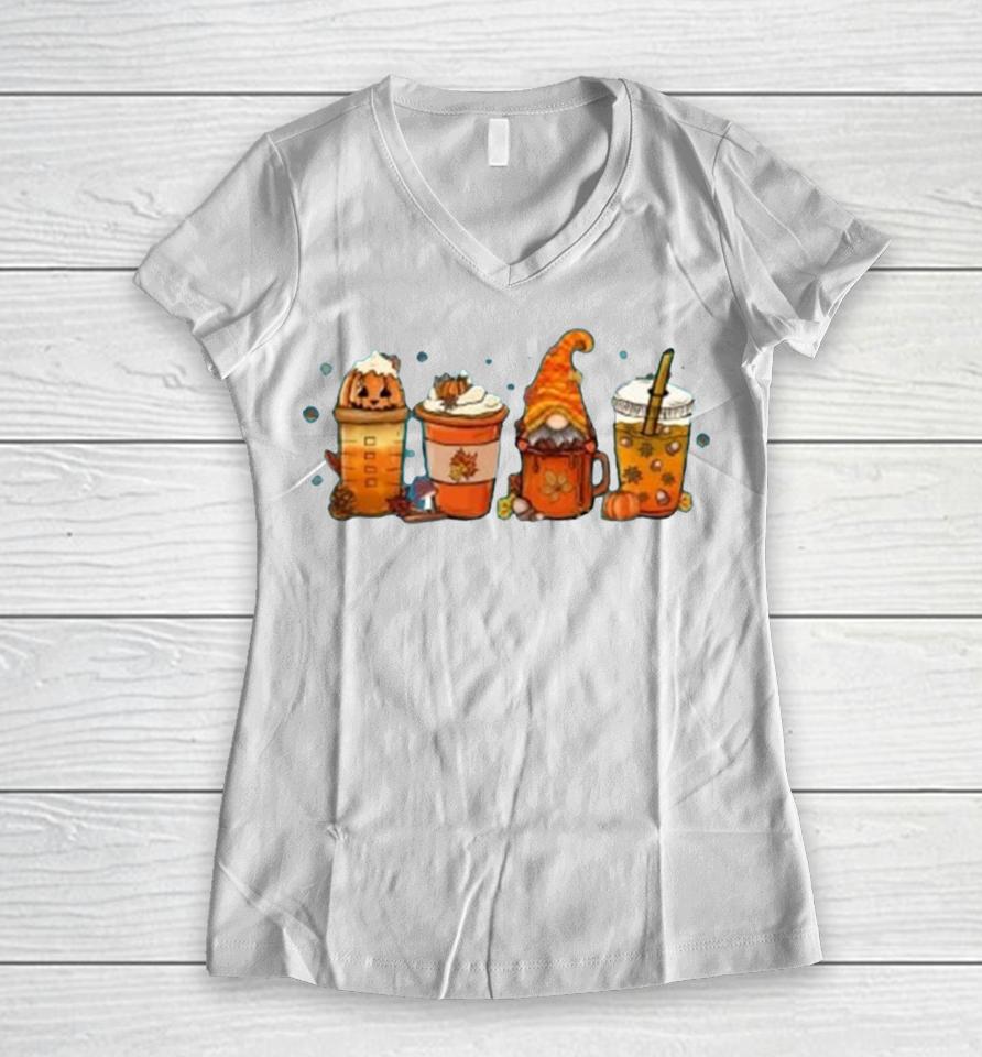 Halloween Drink Cute Women V-Neck T-Shirt
