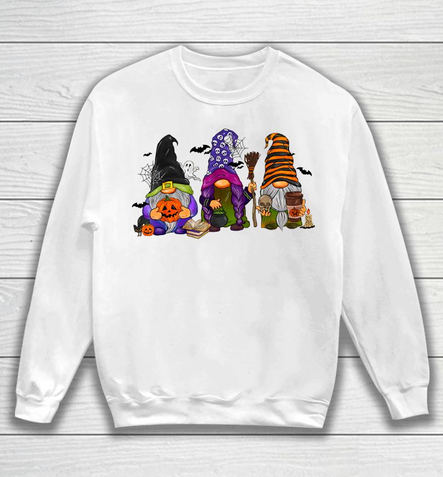 Halloween Gnomes Cute Witch Gnome Thanksgiving Fall Autumn Sweatshirt