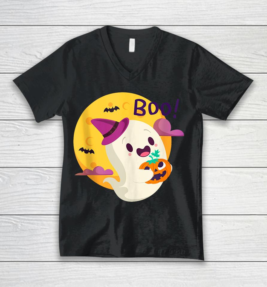 Halloween Groovy Boo Boo Crew Funny Cute Ghost Women Nurse Unisex V-Neck T-Shirt