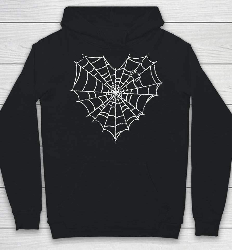 Halloween Heart Spider Web Hoodie