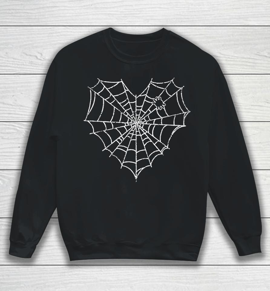 Halloween Heart Spider Web Sweatshirt