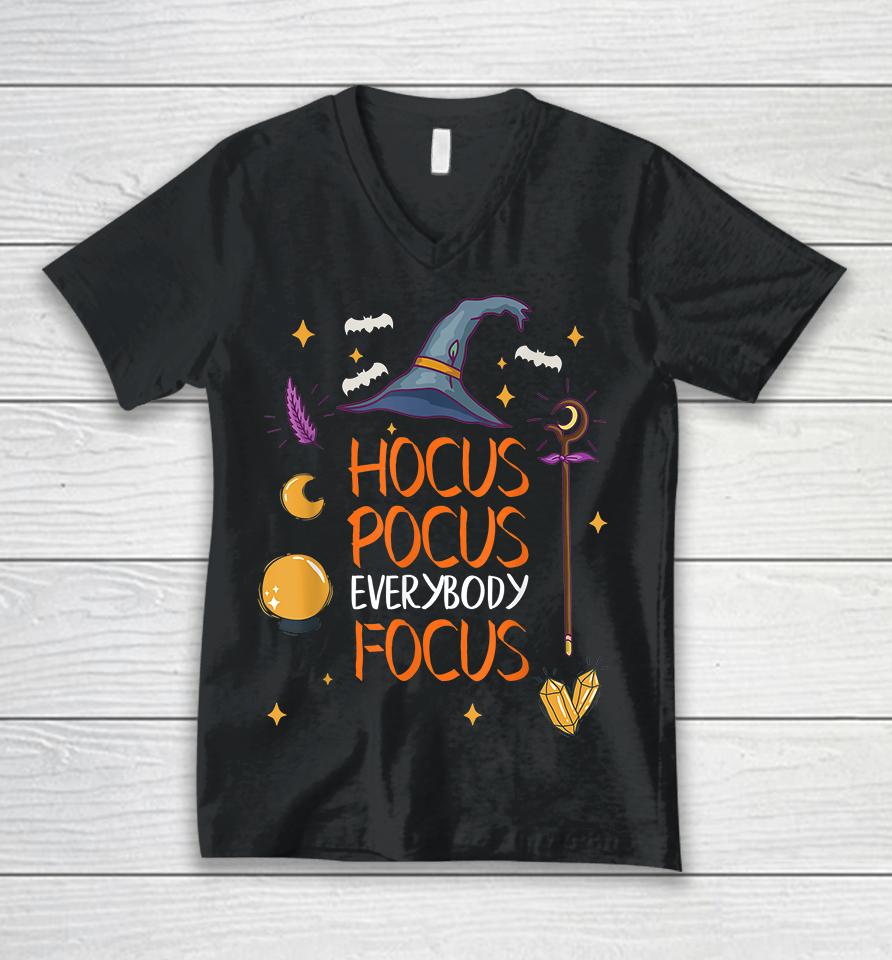 Halloween Hocus Pocus Everybody Focus Unisex V-Neck T-Shirt