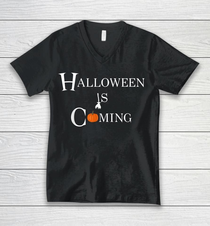 Halloween Is Coming Unisex V-Neck T-Shirt
