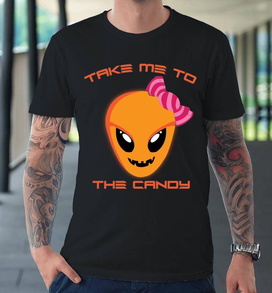 Halloween Jack O' Lantern Alien Head Alien Pumpkin Face Ufo Premium T-Shirt