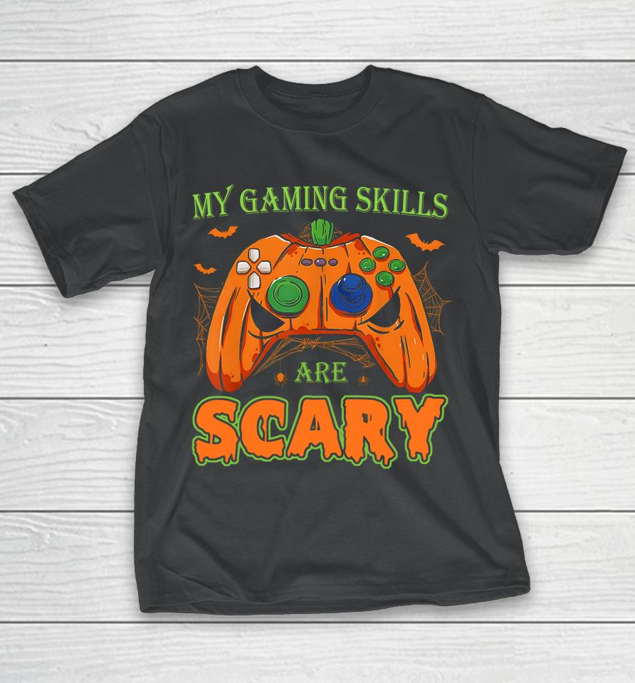 Halloween Jack O Lantern Gamer Funny Gaming Skills T-Shirt