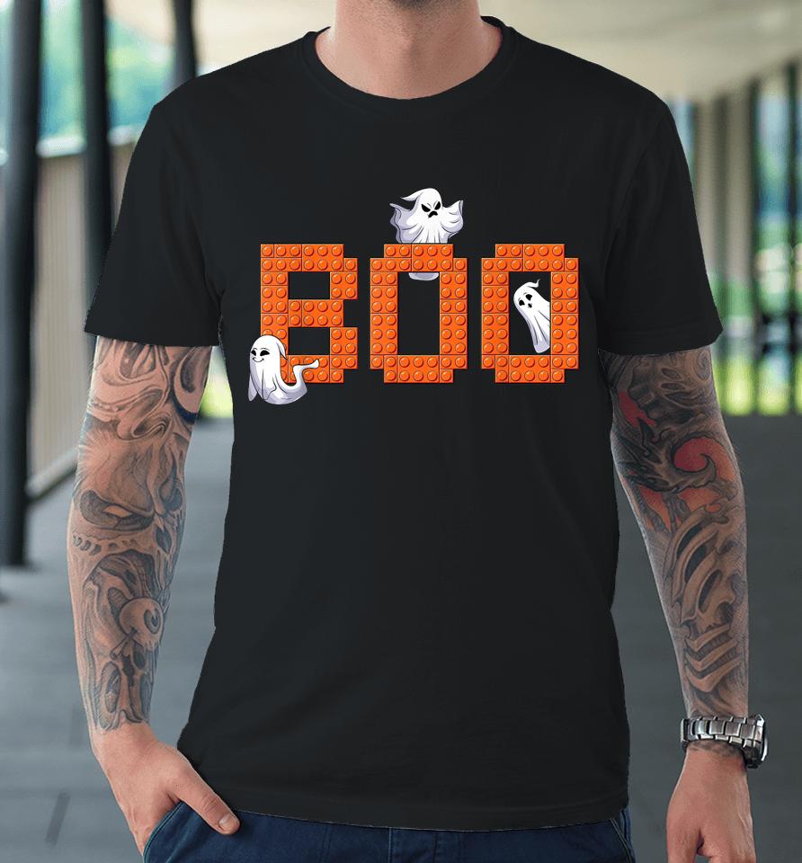 Halloween Master Builder Boo Ghost Building Blocks Bricks Premium T-Shirt