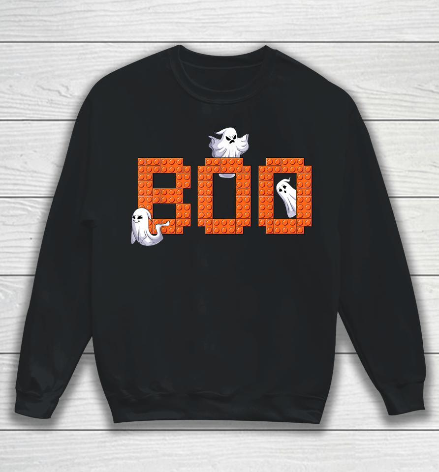 Halloween Master Builder Boo Ghost Building Blocks Bricks Sweatshirt