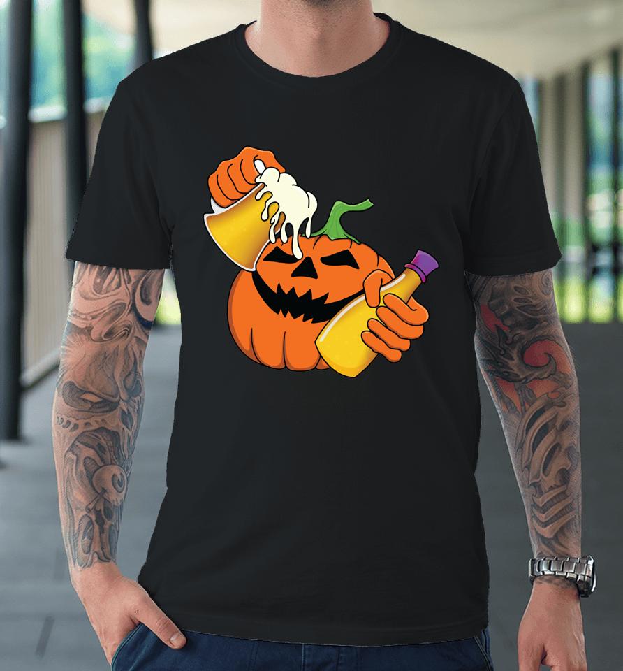 Halloween Pumpkin Beer Potion Trick Or Treat Drinking Party Premium T-Shirt