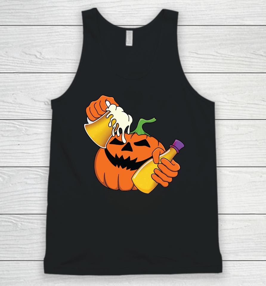 Halloween Pumpkin Beer Potion Trick Or Treat Drinking Party Unisex Tank Top