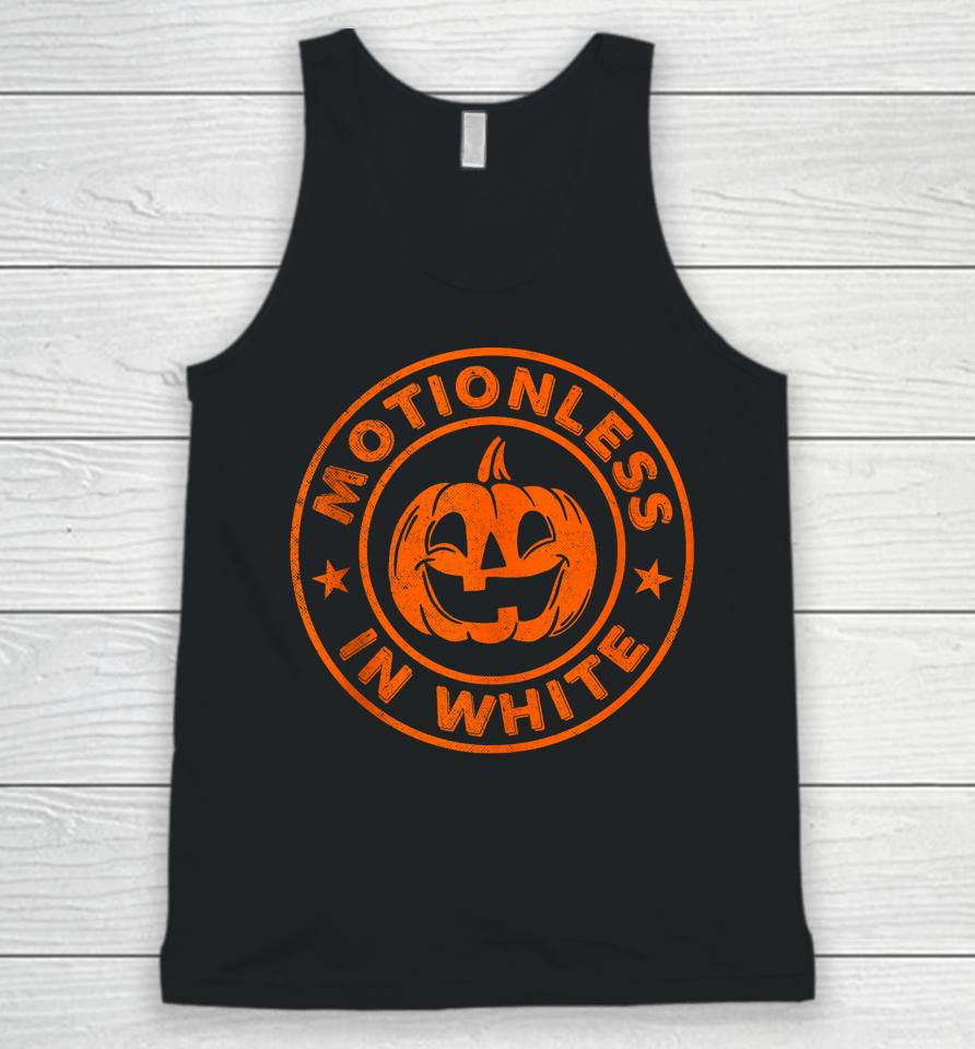 Halloween Pumpkin Motionlesses In White Unisex Tank Top