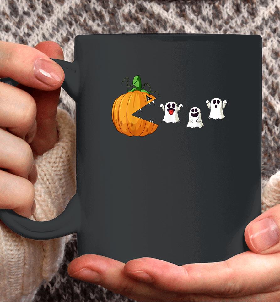 Halloween Scary Pumpkin Ghosts Creepy Halloween Gamer Coffee Mug