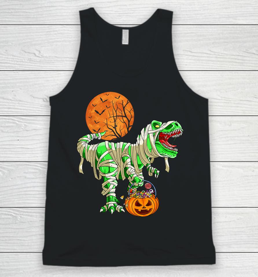 Halloween  For Boys Men Dinosaur T-Rex Mummy Pumpkin Unisex Tank Top