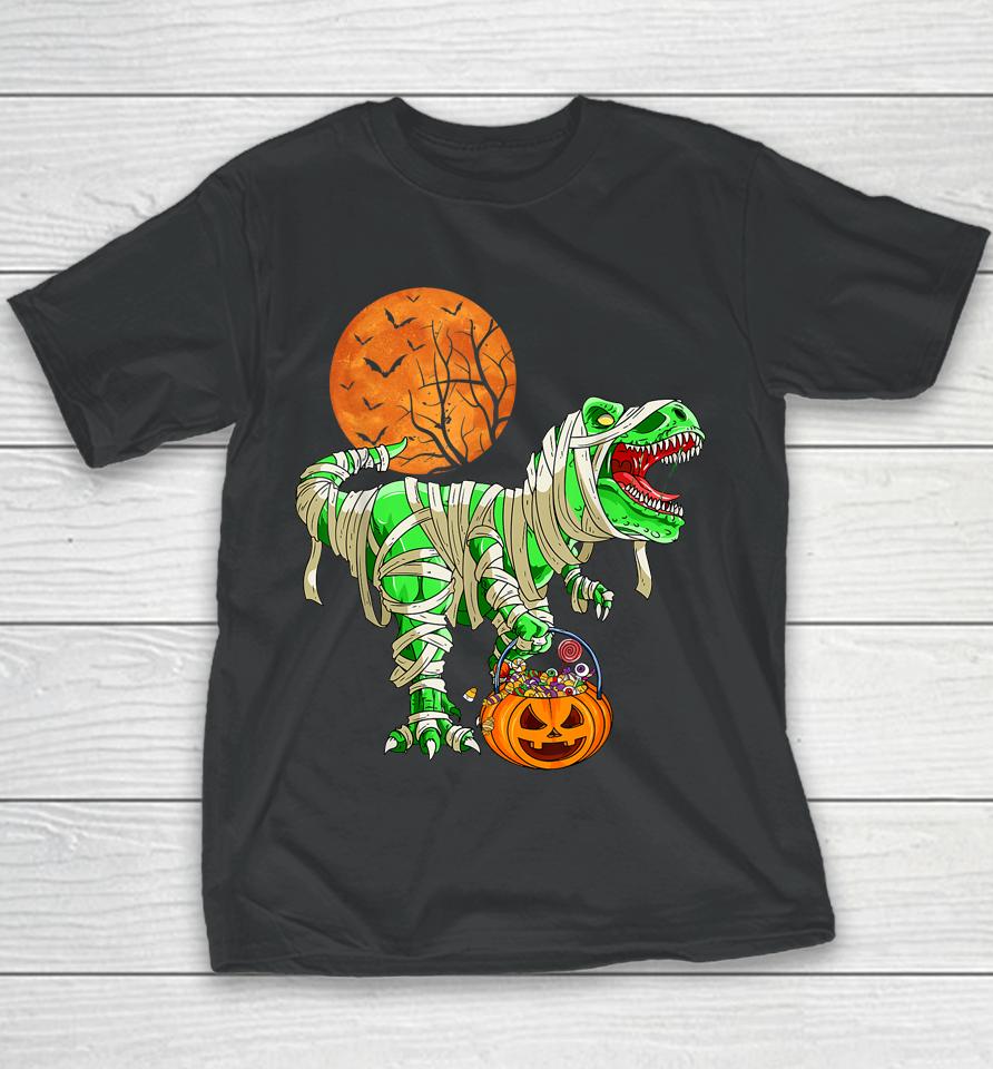 Halloween  For Boys Men Dinosaur T-Rex Mummy Pumpkin Youth T-Shirt