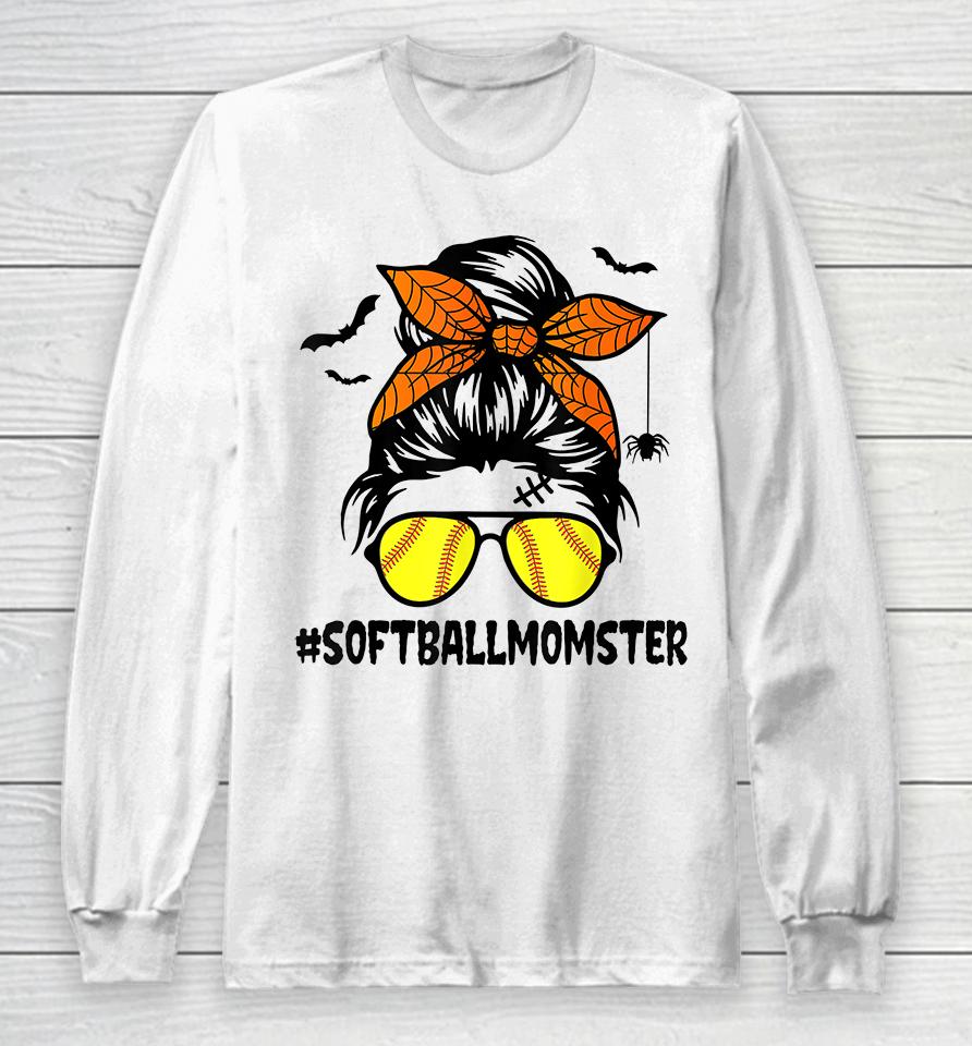 Halloween Softball Momster Long Sleeve T-Shirt