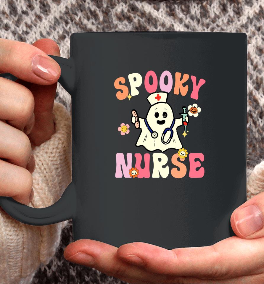 Halloween Spooky Nurse Ghost Cute Health Worker Halloween Coffee Mug