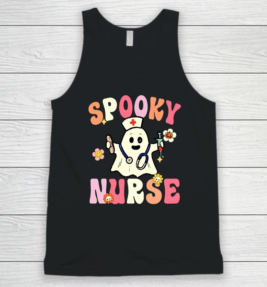 Halloween Spooky Nurse Ghost Cute Health Worker Halloween Unisex Tank Top
