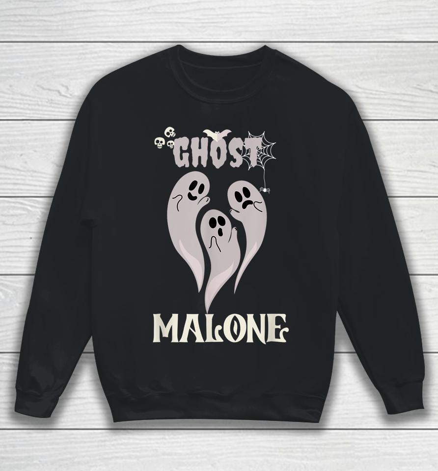Halloween Spooky Season Fall Season Cute Ghost Malone Sweatshirt