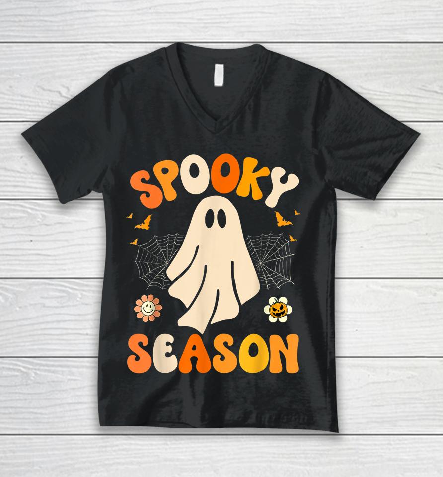 Halloween Spooky Season Unisex V-Neck T-Shirt