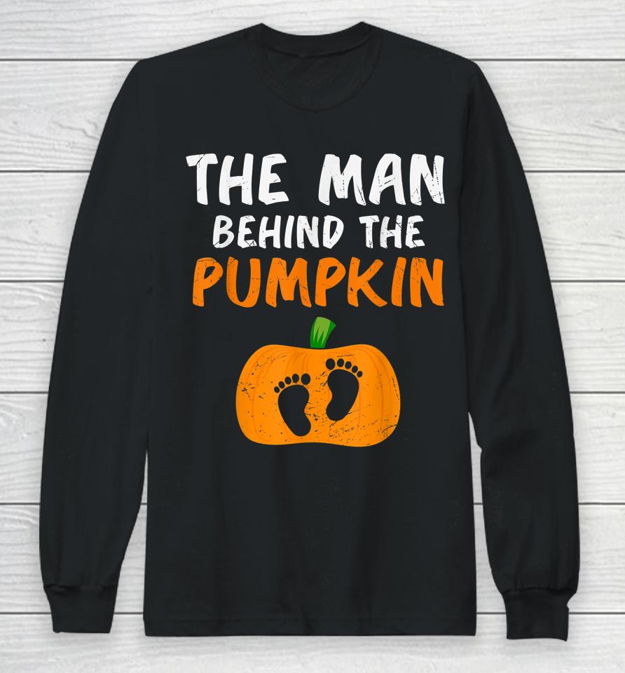 Halloween The Man Behind The Pumpkin Pregnant Long Sleeve T-Shirt