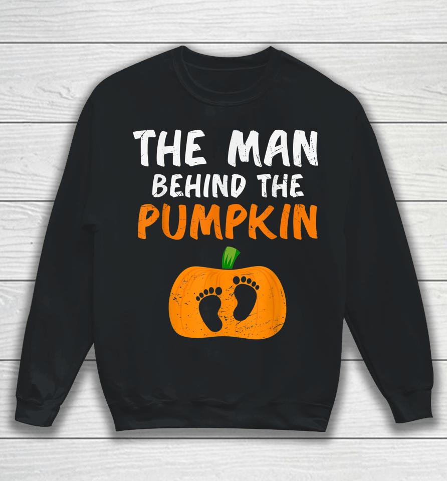 Halloween The Man Behind The Pumpkin Pregnant Sweatshirt