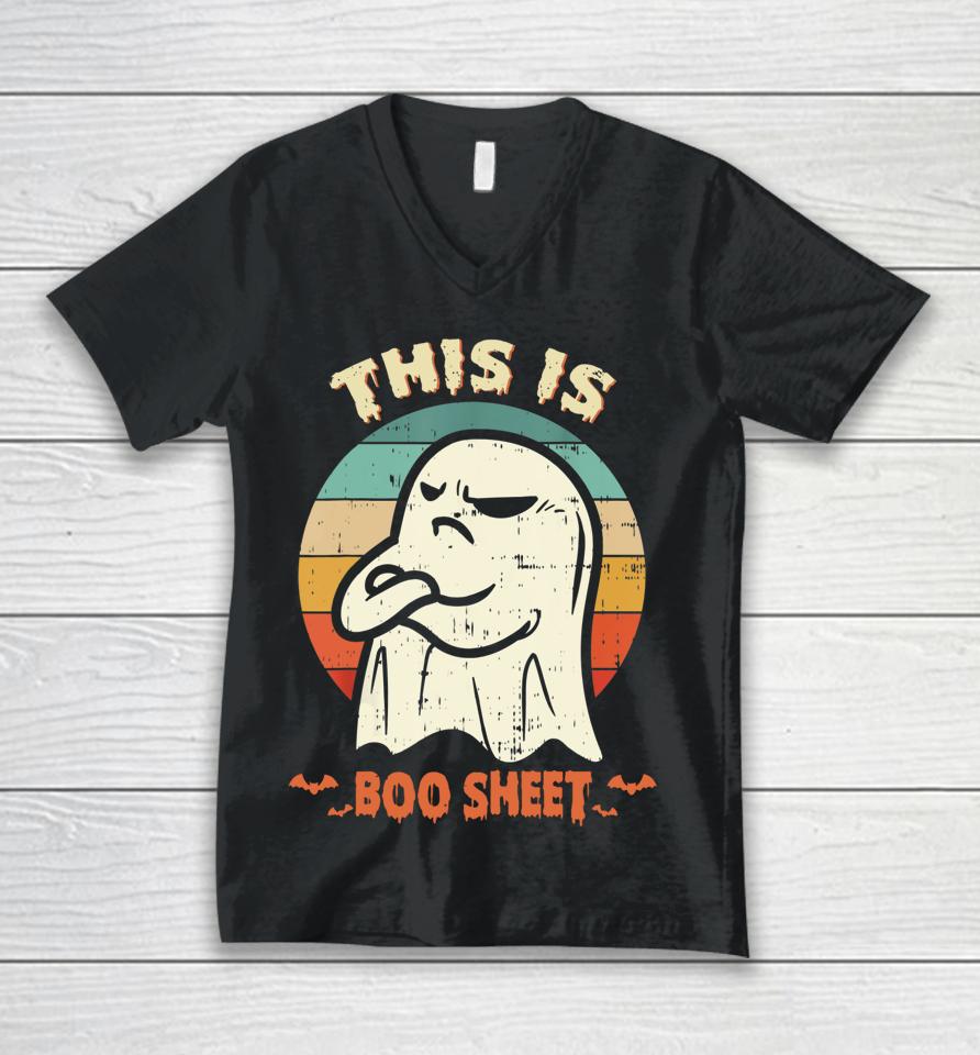 Halloween This Is Boo Sheet Ghost Unisex V-Neck T-Shirt