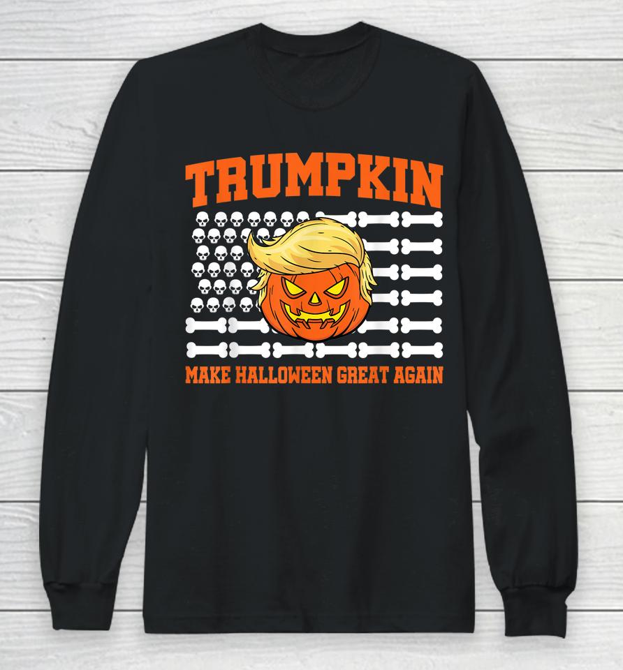 Halloween Trump Trumpkin Make Halloween Great Again Long Sleeve T-Shirt