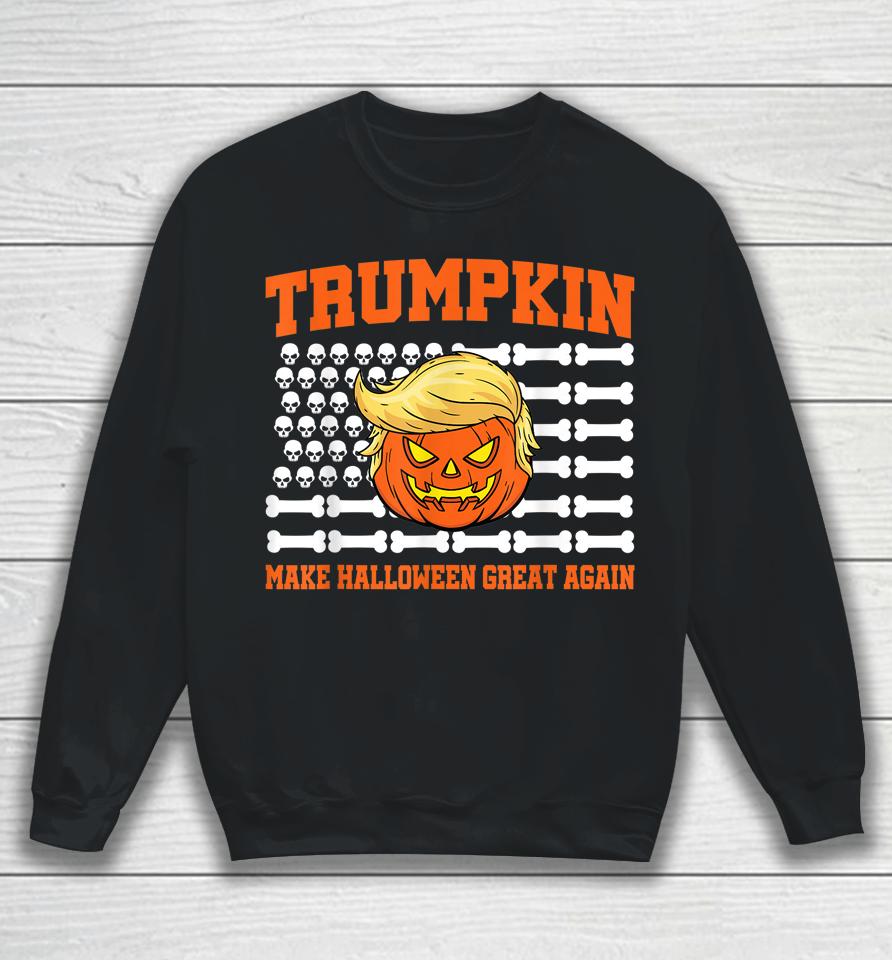 Halloween Trump Trumpkin Make Halloween Great Again Sweatshirt