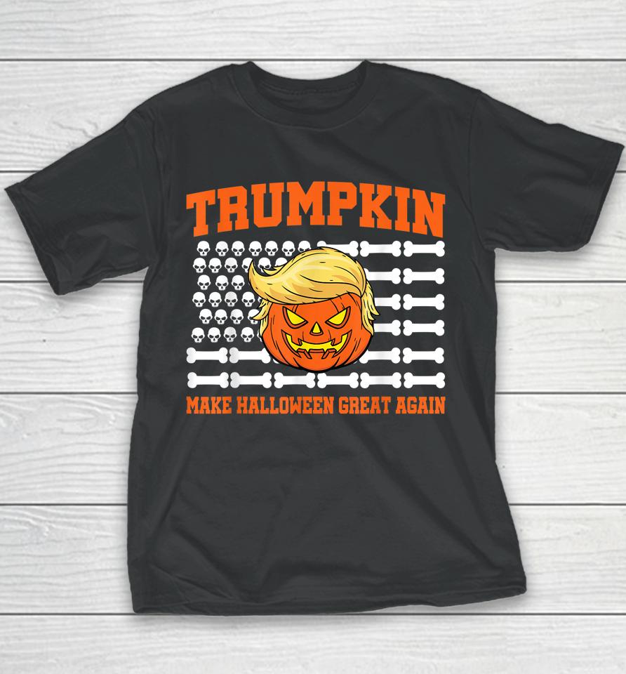 Halloween Trump Trumpkin Make Halloween Great Again Youth T-Shirt