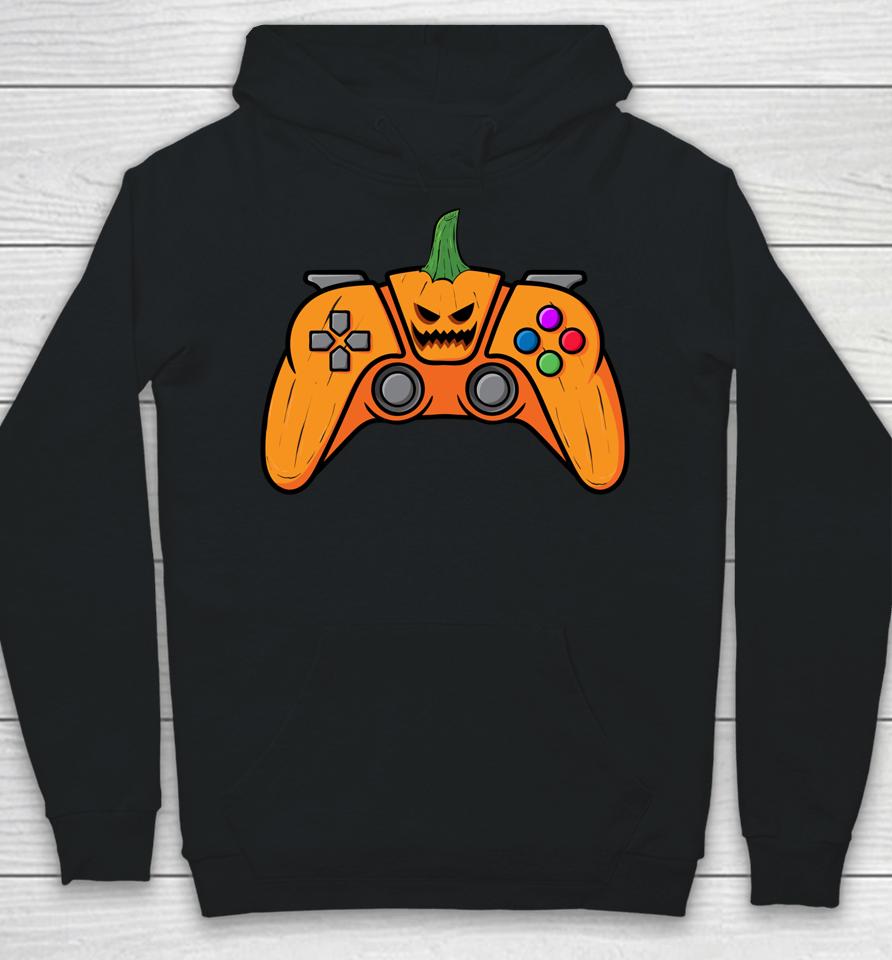 Halloween Video Game Controller With Pumpkin Face Gaming Hoodie