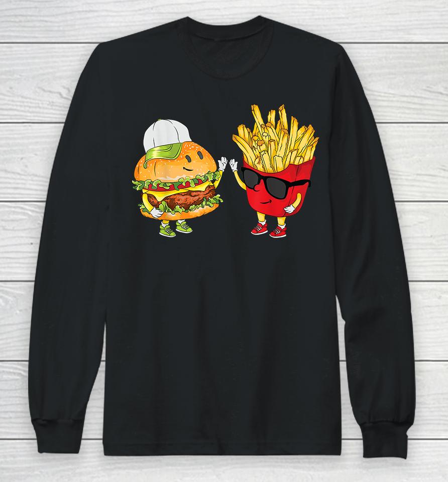 Hamburger Fries High Five Long Sleeve T-Shirt
