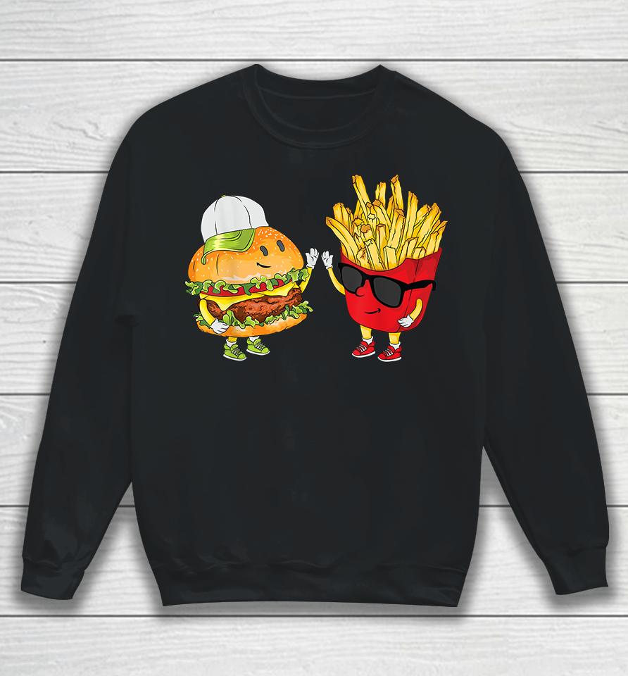 Hamburger Fries High Five Sweatshirt
